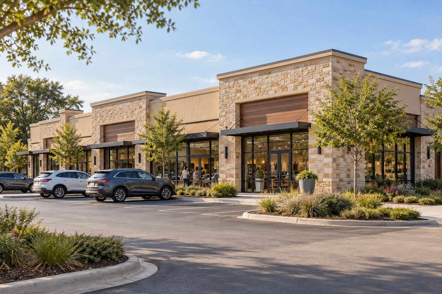 Occupied commercial property.